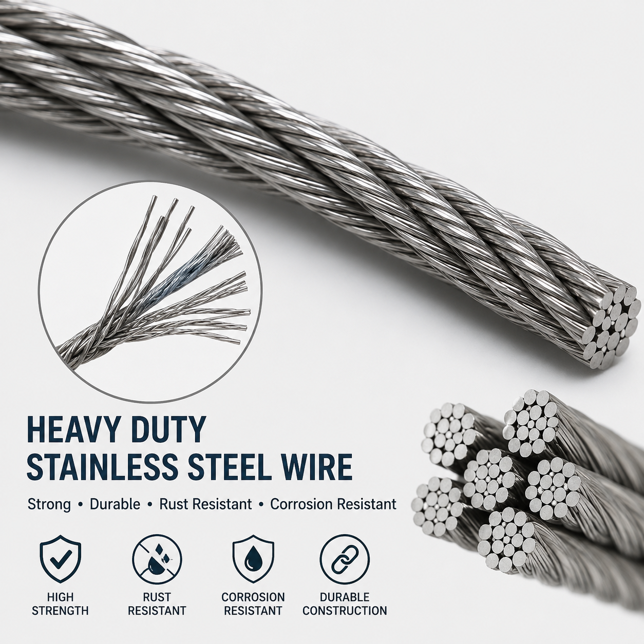 Heavy Duty Stainless Steel Wire Rope