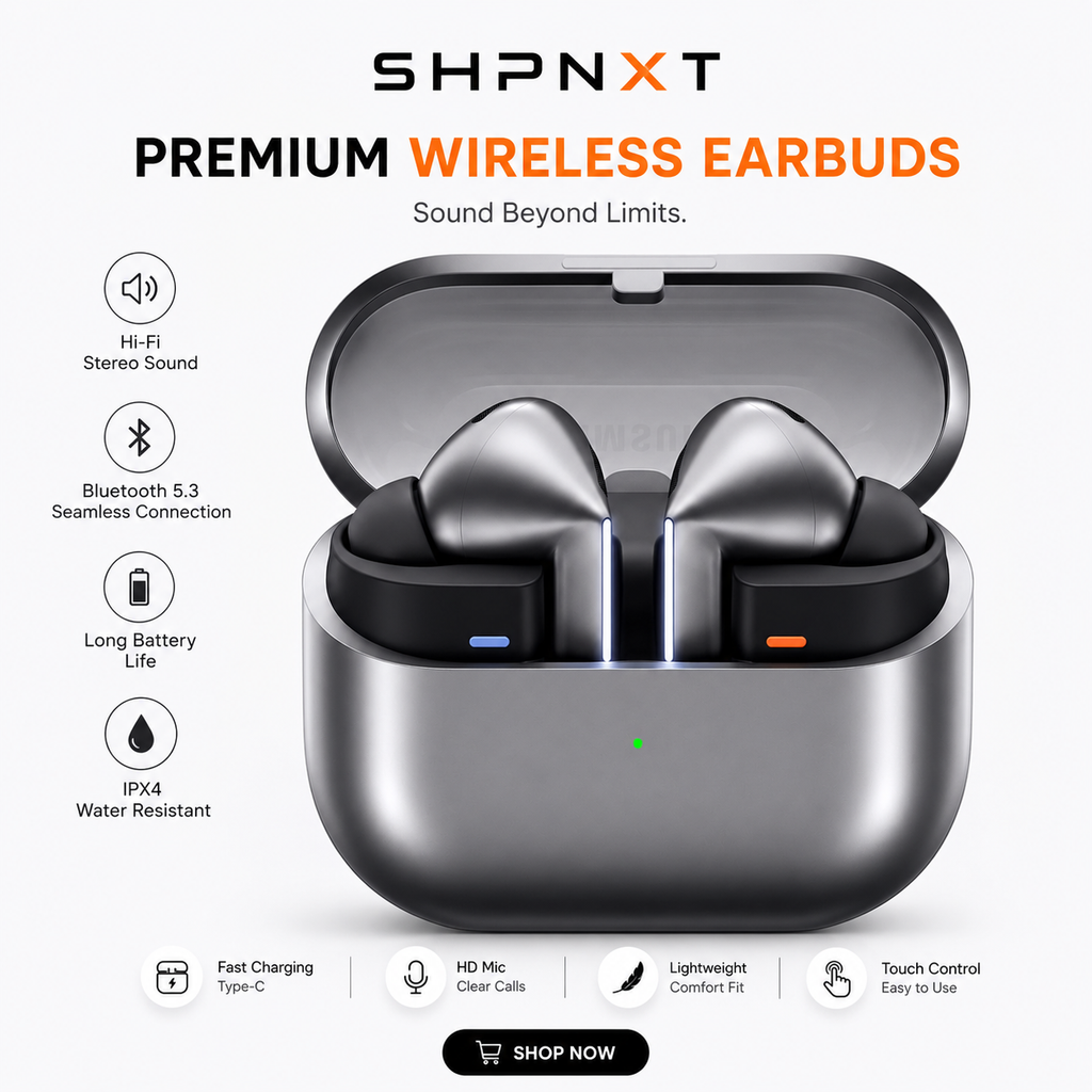SHPNXT Premium Wireless Earbuds