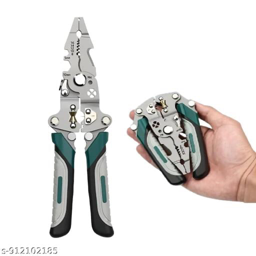 8-in-1 Multifunction Wire Stripper & Crimping Plier Tool
