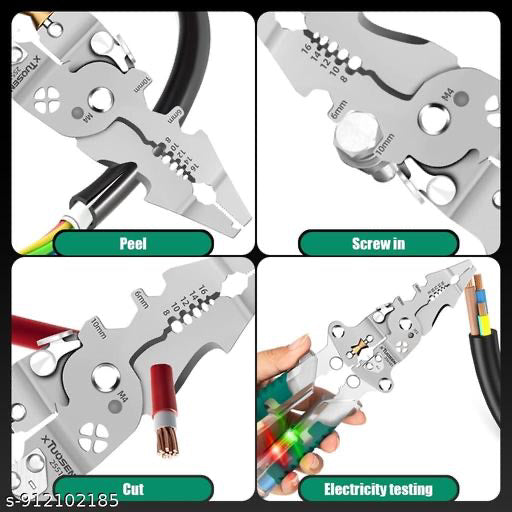 8-in-1 Multifunction Wire Stripper & Crimping Plier Tool